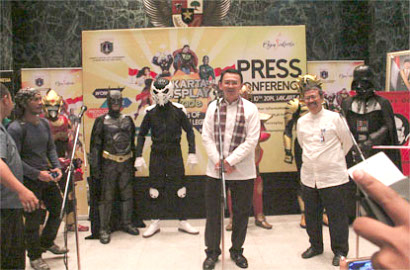 Gelar Acara di Balai Kota DKI, Ahok Diserbu Pasukan Darth Vader 'Star Wars'
