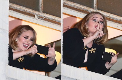 Kocaknya Adele Sapa Fans Ala Justin Bieber Lewat Jendela