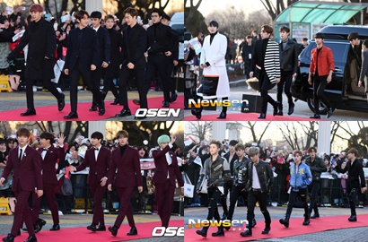 EXO-BTS cs Adu Ganteng di Red Carpet Gaon K-Pop Awards
