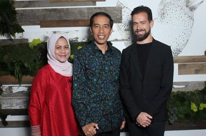 Kunjungi Kantor Twitter, Jokowi Disambut Lagu Indonesia Raya