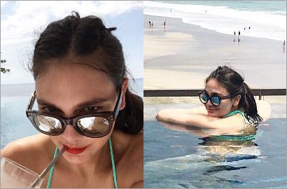 Seksinya Luna Maya Berbikini di Bali