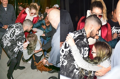 Peduli, Zayn Malik dan Gigi Hadid Tolong Fans Jatuh Sebelum Pesta