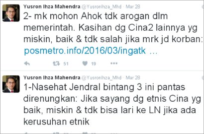 Tuding Kicauan Adik Yusril Berbau Rasis, Ahok: Itu Kurang Ajar