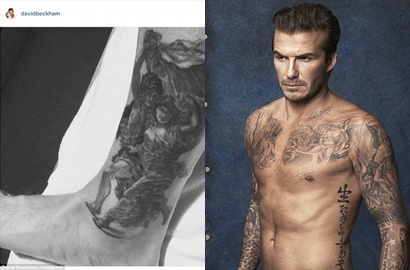 David Beckham Tambah Tato di Kaki, Netizen: Emang Masih Ada Tempat?
