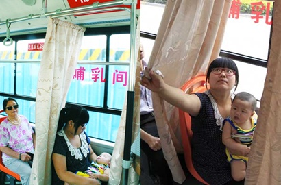 Wah, Bus di Tiongkok Sediakan Kursi Ibu Menyusui