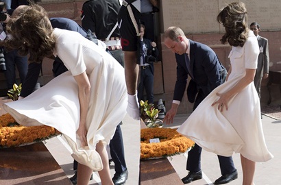 Wah, Rok Cantik Kate Middleton Berkibar Ala Marilyn Monroe di India