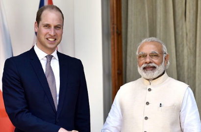 Kelewat Kuat, Tangan Pangeran William Bengkak Usai Disalami PM India