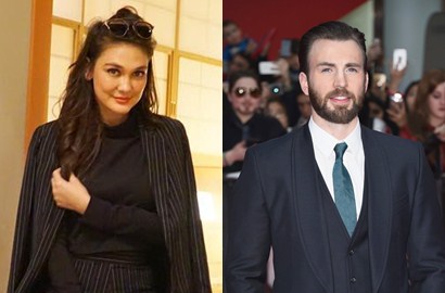 Luna Maya Lebih Jangkung dari Chris Evans 'Captain America'?