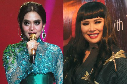 Syahrini Pose Manja Bareng Titi DJ, Cantik Siapa?