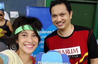 Olahraga Bareng Atlet Nasional Ini, Dian Sastro Girang