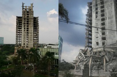 Gedung Mangkrak di Bintaro Mendadak Roboh, Netter Tak Kaget