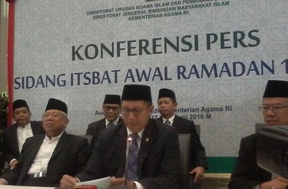 Hasil Sidang Isbat Menag, 1 Ramadan 1437 H Tanggal 6 Juni 2016