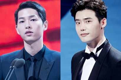 Pakai Jas Kembar, Lebih Ganteng Song Joong Ki atau Lee Jong Suk?