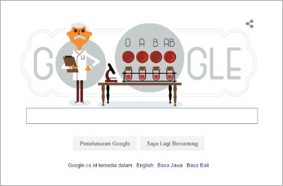 Google Doodle Rayakan Ultah Penemu 4 Penggolongan Darah, Karl Landsteiner