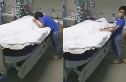 Bikin Netter Terharu, Bocah Ini Tidak Mau Beranjak dari Jenazah Ibunya