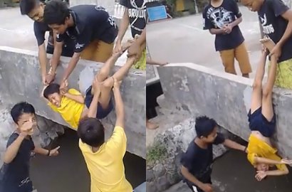 Ini Alasan Aksi Sekelompok Anak SMP Ceburkan Bocah SD ke Selokan