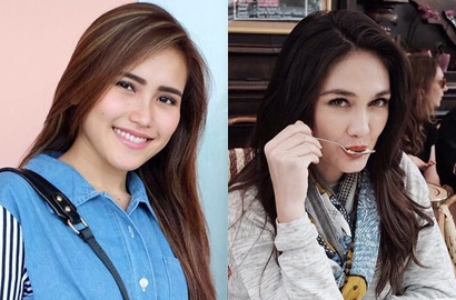 Pakai Baju Mirip, Lebih Cantik Ayu Ting Ting atau Luna Maya?