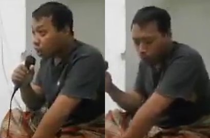 Demi Warga, Seorang Bapak Rela Bangunkan Sahur Sampai Terbatuk-Batuk