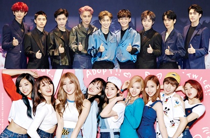 EXO-Twice cs Sama-Sama Populer, Siapa yang Pantas Disebut Jadi Raja Iklan?
