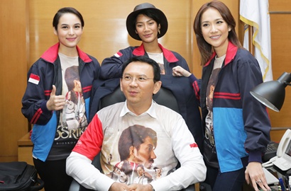 Ketemu Ahok, Chelsea Islan cs Senang '3 Srikandi' Dapat Dukungan