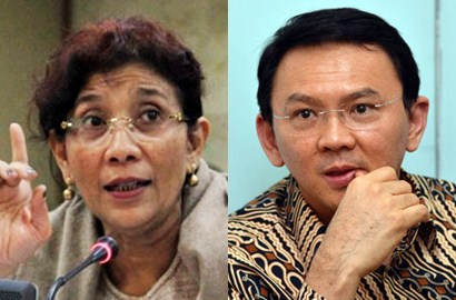 Menteri Susi Arahkan Kepalan Tangan ke Gubernur Ahok, Ada Apa?