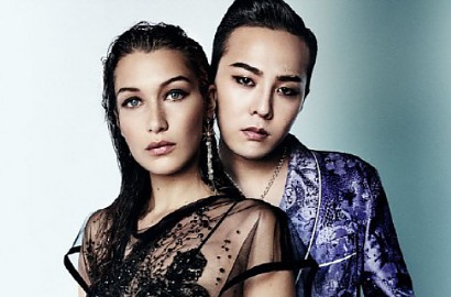 Super Keren, Intip Foto G-Dragon dan Bella Hadid untuk Vogue