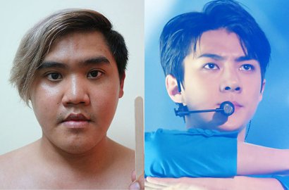 Kocak, Pria Ini Pakai Perabot Rumah Cosplay Jadi Sehun EXO