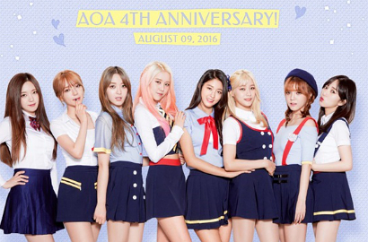 Rayakan 4 Tahun Debut, AOA Ceria dan Seksi di Video Making 'Good Luck'