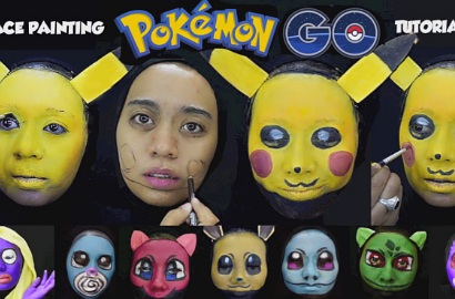 Keren dan Kreatif, Intip Cara Bikin Face Painting Ala Pokemon Go