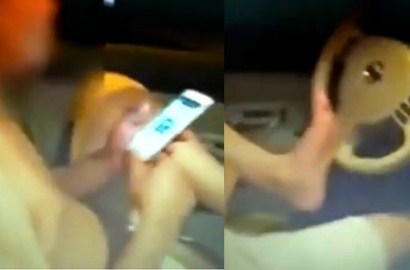 Demi Bermain Ponsel, Pria Ini Nekat Nyetir Mobil dengan Kaki