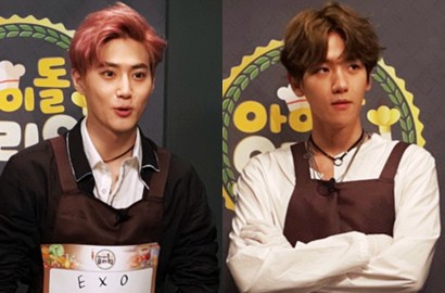 Intip Suho dan Baekhyun EXO Kerja Keras Masak di 'Idol Chef King'