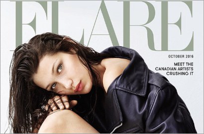 Usai Pose Bugil, Bella Hadid Tampil Topless di Pemotretan Majalah Flare