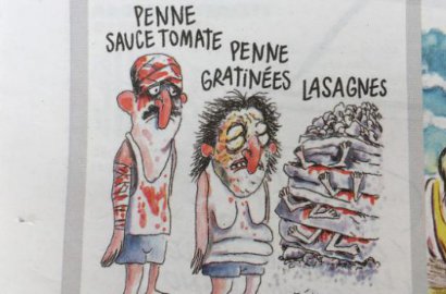 Korban Gempa Digambarkan Sebagai 'Pasta', Majalah Charlie Hebdo Dituntut