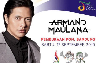 Bakal Bawakan Theme Song PON 2016 di Pembukaan, Armand Maulana Kaget
