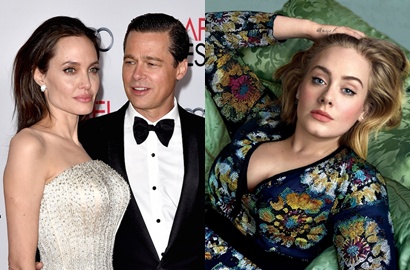 Adele Dedikasikan Konser Terakhir Untuk Brad Pitt-Angelina Jolie