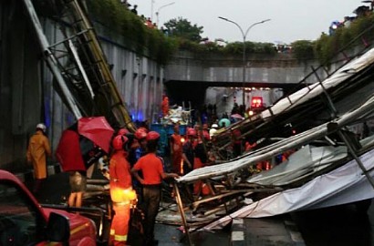 Sebelum Ambruk, Begini Kondisi JPO Pasar Minggu