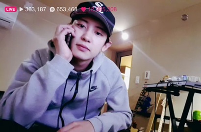 Nonton MV 'Lose Control'  Lay, Kocaknya Chanyeol Malu-Malu Sampai Gebrak Meja