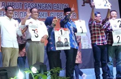 Deklarasi Kampanye Damai, Cagub-Cawagub Diarak di Jakarta