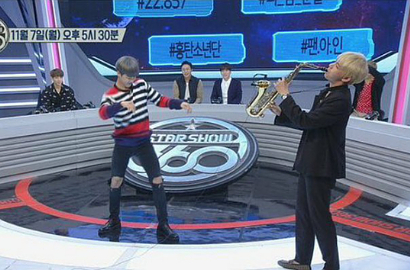 Kerennya V BTS Main Saksofon di 'Star Show 360'