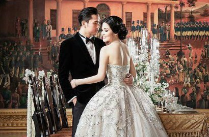 Pernikahan Sandra Dewi Live di Facebook, Gereja Katedral Cantik Ala Musim Salju