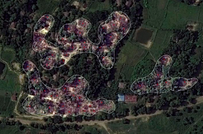 Mengerikan, Penghancuran Pemukiman Rohingya Terbukti Lewat Foto Satelit