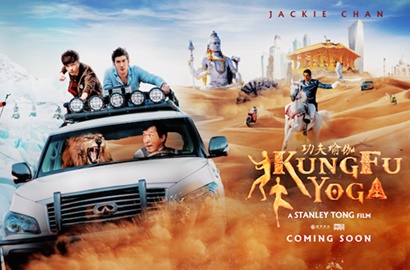 Lay Dekati Singa, Aarif Rahman Akrobat di Foto 'Kung Fu Yoga'