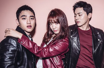 Kocaknya Jo Jung Suk, Park Shin Hye dan D.O. EXO Adu Gokil di Pemotretan