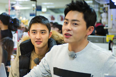 D.O. EXO Pose Imut Hingga Geli 'Dicium' Lee Kwang Soo di 'Running Man'