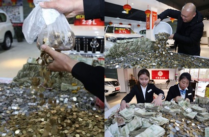 Bikin Heboh, Pria Ini Beli Mobil Mewah Rp 1 Miliar Pakai Recehan