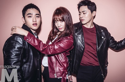 Pemotretan Bareng D.O. dan Jo Jung Suk, Park Shin Hye Manyun Bikin Gemes