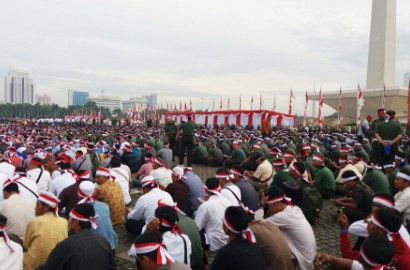 Jadi Lokasi Aksi '212', Lapangan Monas Disulap Seperti Ini
