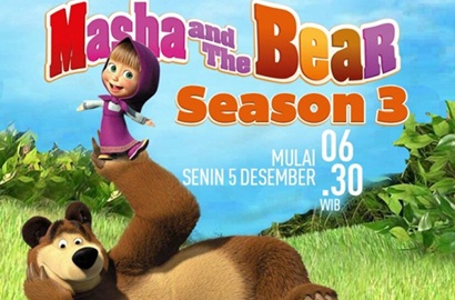'Masha and The Bear' Episode Terbaru Segera Tayang di ANTV, Catat Jadwalnya