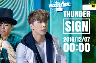 Duet Bareng Goo Hara, Thunder Gaet Sandara Park Jadi Model MV 'Sign'
