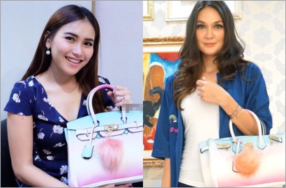 Pamer Tas Serupa, Elegan Ayu Ting Ting Atau Luna Maya?